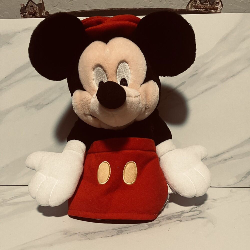 Vintage Walt Disney World Disneyland Theme Park Plush Mickey Mouse Cover Puppet